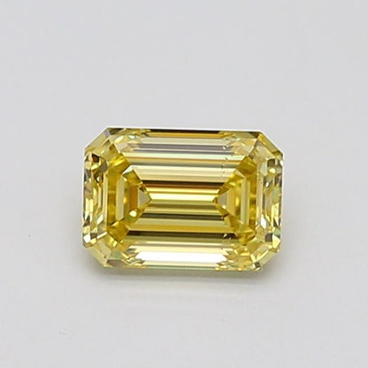 Lab-Grown Emerald Diamond - 1.01 Carats, Fancy Intense Yellow Color, VS2 Clarity - Certified by IGI - Report Number: LG668454875