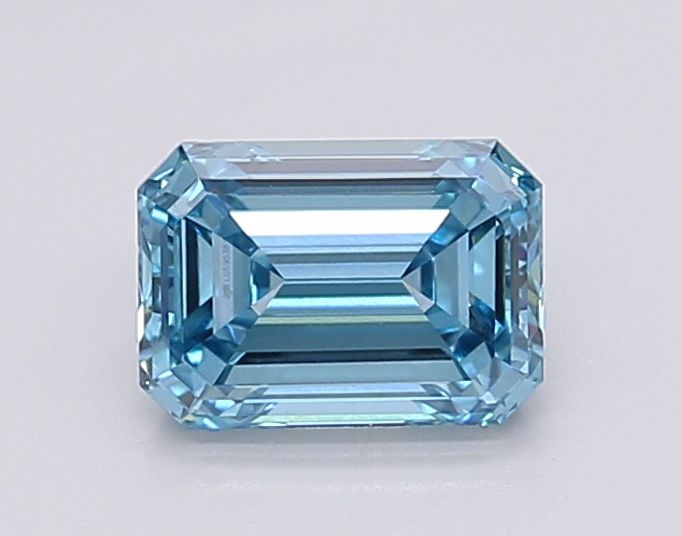 Lab-Grown Emerald Diamond - 1.06 Carats, Fancy Vivid Blue Color, VVS2 Clarity - Certified by IGI - Report Number: LG595381294