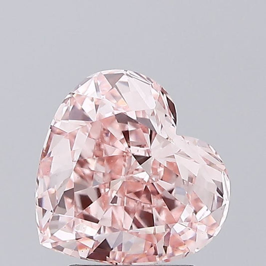 Lab-Grown Heart Diamond - 2.51 Carats, Fancy Intense Pink Color, VS1 Clarity - Certified by IGI - Report Number: LG658472047