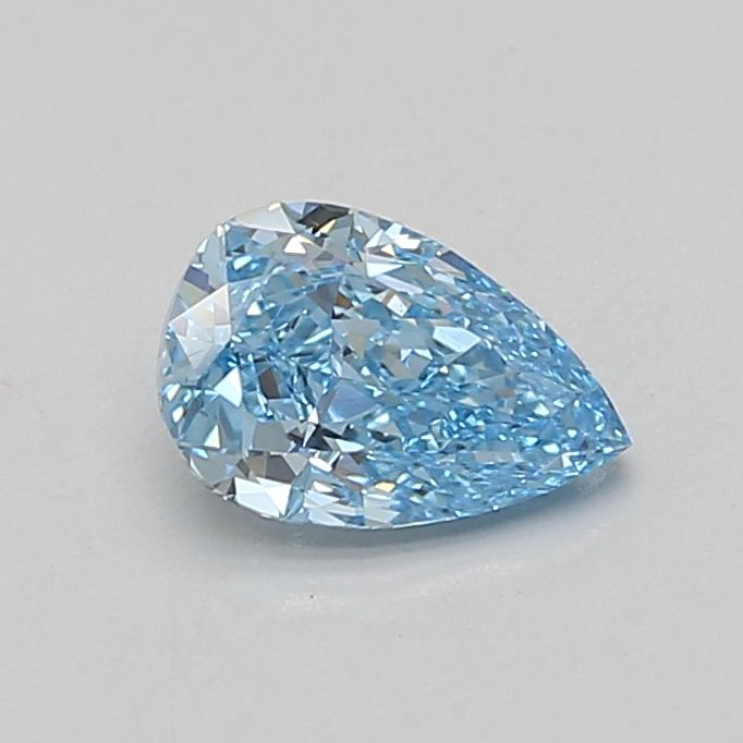 Lab-Grown Pear Diamond - 1.06 Carats, Fancy Vivid Blue Color, VVS2 Clarity - Certified by IGI - Report Number: LG687586791