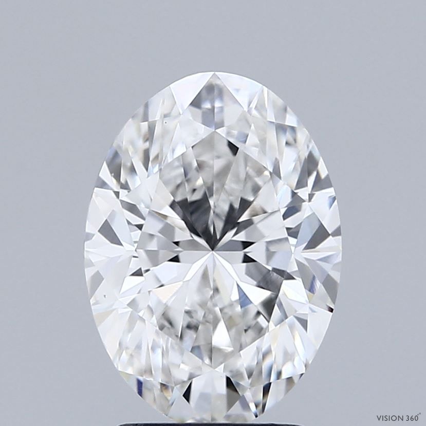 Lab-Grown Oval Diamond - 2.53 Carats, F Color, VVS2 Clarity - Certified by IGI - Report Number: LG696545708