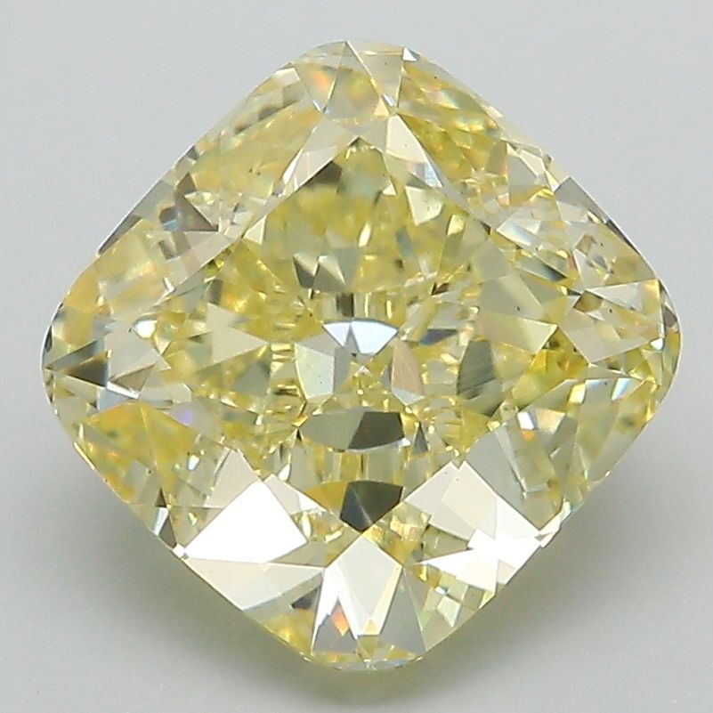Lab-Grown Cushion Diamond - 3.53 Carats, Fancy Intense Yellow Color, VS1 Clarity - Certified by IGI - Report Number: LG617484571