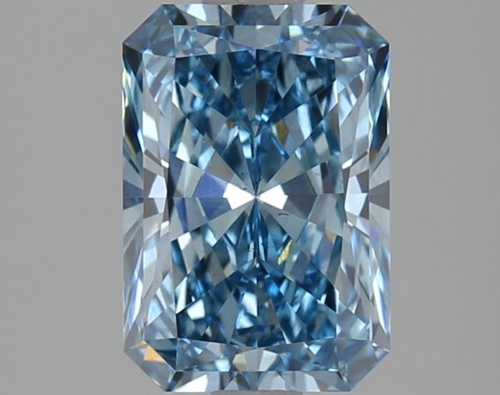 Lab-Grown Radiant Diamond - 2.07 Carats, Fancy Vivid Blue Color, VS2 Clarity - Certified by IGI - Report Number: LG637461349