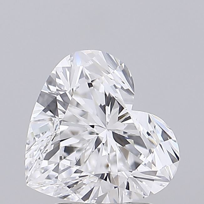 Lab-Grown Heart Diamond - 2.53 Carats, D Color, VVS2 Clarity - Certified by IGI - Report Number: LG689505096