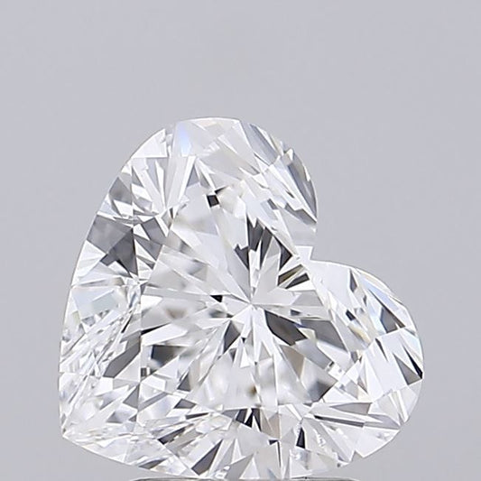 Lab-Grown Heart Diamond - 2.53 Carats, D Color, VVS2 Clarity - Certified by IGI - Report Number: LG689505096