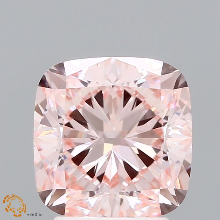 Lab-Grown Cushion Diamond - 3.02 Carats, Fancy Intense Pink Color, VVS2 Clarity - Certified by IGI - Report Number: LG635468132