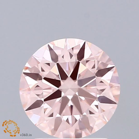 Lab-Grown Round Diamond - 1.5 Carats, Fancy Intense Pink Color, VVS2 Clarity - Certified by IGI - Report Number: LG670481984