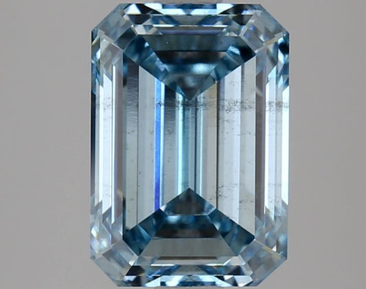 Lab-Grown Emerald Diamond - 3.03 Carats, Fancy Intense Blue Color, VS2 Clarity - Certified by IGI - Report Number: LG636422659