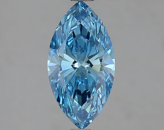 Lab-Grown Marquise Diamond - 1.58 Carats, Fancy Vivid Blue Color, VVS2 Clarity - Certified by IGI - Report Number: LG662420601