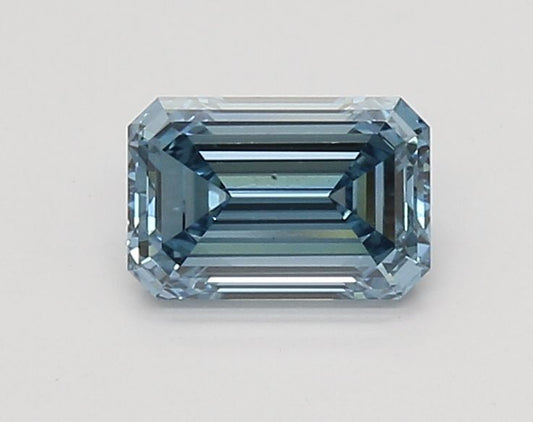 Lab-Grown Emerald Diamond - 1.04 Carats, Fancy Vivid Blue Color, VVS2 Clarity - Certified by IGI - Report Number: LG566313592