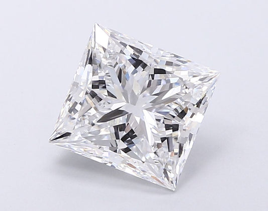 Lab-Grown Princess Diamond - 3.52 Carats, D Color, VVS2 Clarity - Certified by IGI - Report Number: LG671490471