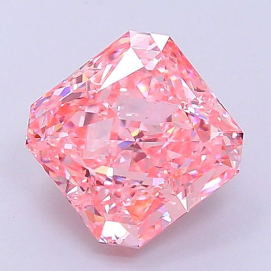Square Radiant 3.35ct Fancy Vivid Pink VS1 - Cut • IGI • LG702506253
