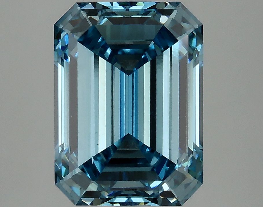 Lab-Grown Emerald Diamond - 4.02 Carats, Fancy Vivid Blue Color, VS1 Clarity - Certified by IGI - Report Number: LG625410116
