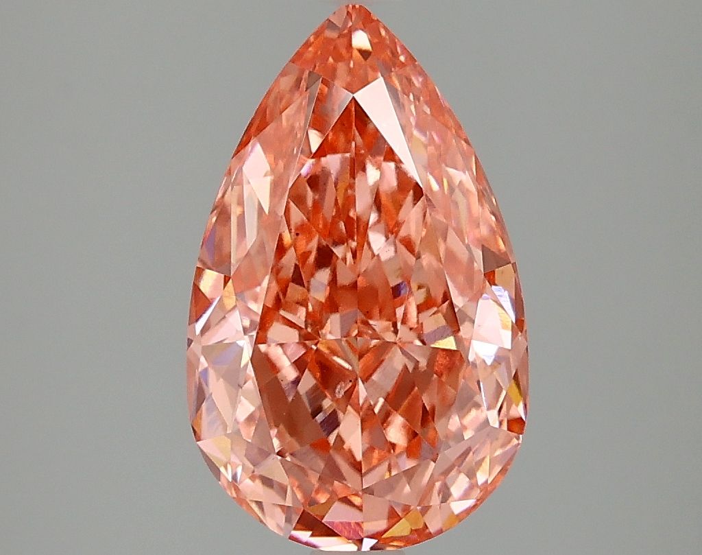 Lab-Grown Pear Diamond - 3.05 Carats, Fancy Vivid Pink Color, VS2 Clarity - Certified by IGI - Report Number: LG668470324