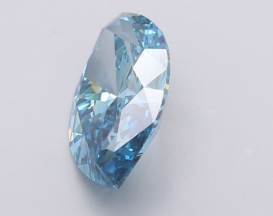 Lab-Grown Marquise Diamond - 3.04 Carats, Fancy Vivid Blue Color, SI1 Clarity - Certified by IGI - Report Number: LG602390094