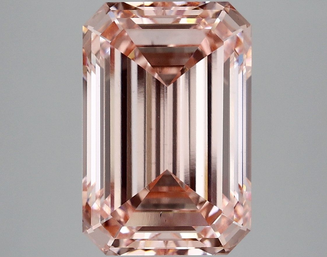 Lab-Grown Emerald Diamond - 6.36 Carats, Fancy Intense Pink Color, VS2 Clarity - Certified by IGI - Report Number: LG634441477
