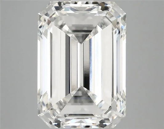 Diamant émeraude de 7,55 ct (couleur F, pureté VVS2, certifié IGI)