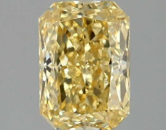 Lab-Grown Radiant Diamond - 2.07 Carats, Fancy Vivid Yellow Color, VVS2 Clarity - Certified by IGI - Report Number: LG665427168