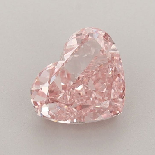 Lab-Grown Heart Diamond - 1.34 Carats, Fancy Vivid Pink Color, VVS2 Clarity - Certified by IGI - Report Number: LG618488802