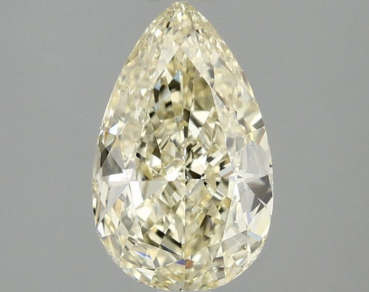 Lab-Grown Pear Diamond - 2.09 Carats, Fancy Intense Yellow Color, VVS2 Clarity - Certified by IGI - Report Number: LG692544903