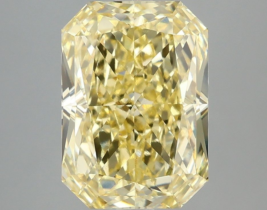 Lab-Grown Radiant Diamond - 4.09 Carats, Fancy Vivid Yellow Color, VVS2 Clarity - Certified by IGI - Report Number: LG683501603
