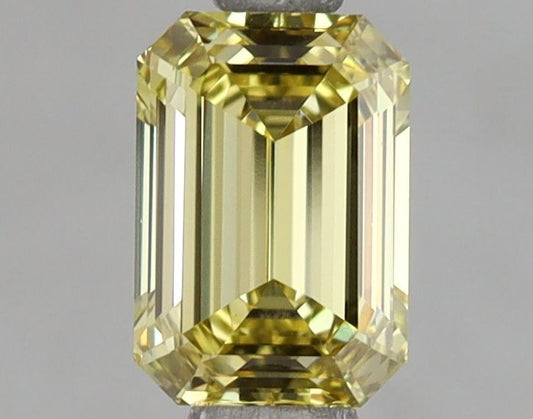 Lab-Grown Emerald Diamond - 1.0 Carats, Fancy Intense Yellow Color, VS1 Clarity - Certified by IGI - Report Number: LG654408674