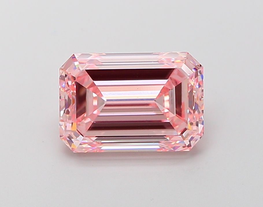 Lab-Grown Emerald Diamond - 4.02 Carats, Fancy Intense Pink Color, VS1 Clarity - Certified by IGI - Report Number: LG689579235