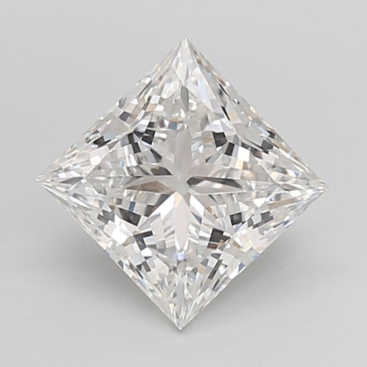 Lab-Grown Princess Diamond - 3.08 Carats, F Color, VVS2 Clarity - Certified by IGI - Report Number: LG673423567