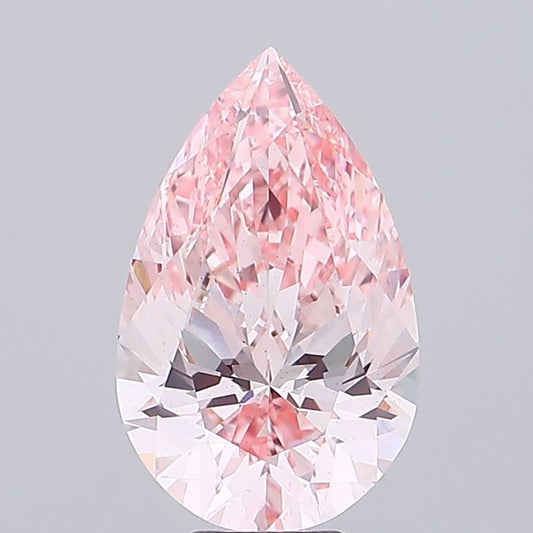Lab-Grown Pear Diamond - 8.05 Carats, Fancy Intense Pink Color, VS2 Clarity - Certified by IGI - Report Number: LG668406979