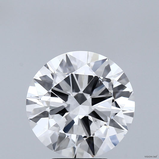 Lab-Grown Round Diamond - 5.05 Carats, F Color, VS2 Clarity - Certified by IGI - Report Number: LG687521136