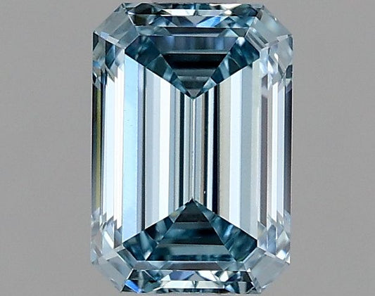 Lab-Grown Emerald Diamond - 1.09 Carats, Fancy Intense Blue Color, VS1 Clarity - Certified by IGI - Report Number: LG634405655
