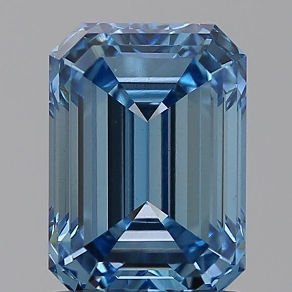 Lab-Grown Emerald Diamond - 1.59 Carats, Fancy Vivid Blue Color, VVS2 Clarity - Certified by IGI - Report Number: LG618441929