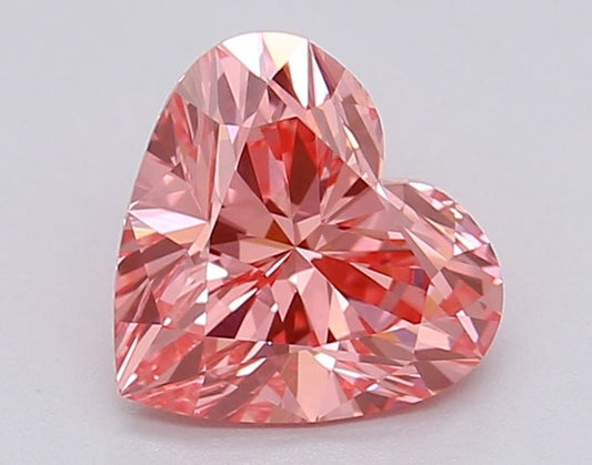 Lab-Grown Heart Diamond - 1.04 Carats, Fancy Vivid Pink Color, VS1 Clarity - Certified by IGI - Report Number: LG615366986