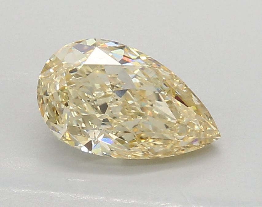 Lab-Grown Pear Diamond - 1.58 Carats, Fancy Intense Yellow Color, VVS2 Clarity - Certified by IGI - Report Number: LG634480444