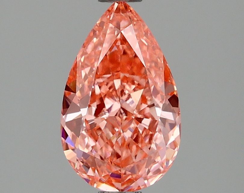 Lab-Grown Pear Diamond - 1.49 Carats, Fancy Vivid Pink Color, VVS2 Clarity - Certified by IGI - Report Number: LG677579206