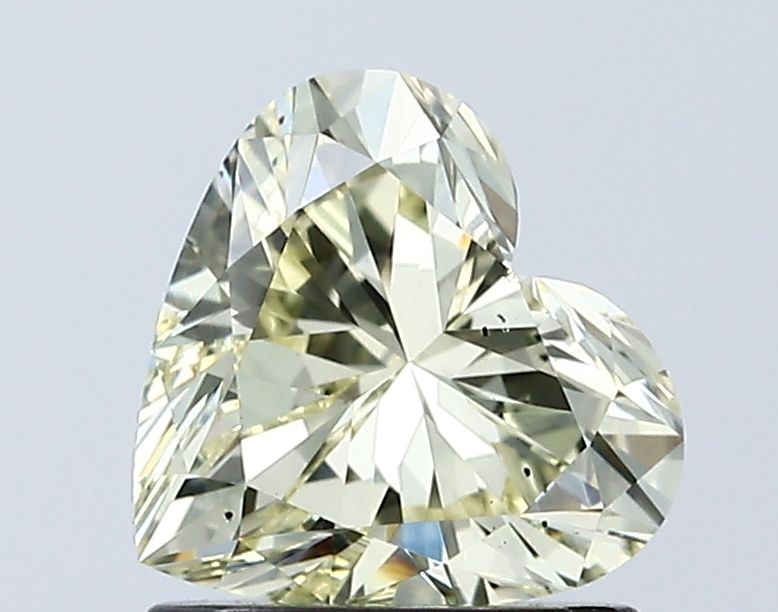 Lab-Grown Heart Diamond - 1.04 Carats, Fancy Yellow Color, VS2 Clarity - Certified by IGI - Report Number: LG671438823