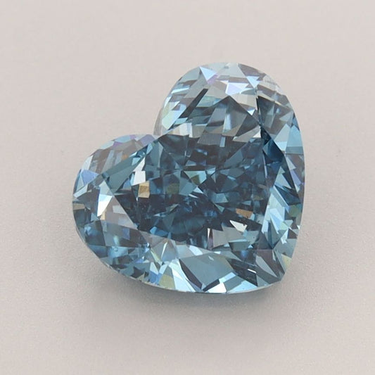Lab-Grown Heart Diamond - 2.09 Carats, Fancy Vivid Blue Color, VS1 Clarity - Certified by IGI - Report Number: LG606364082