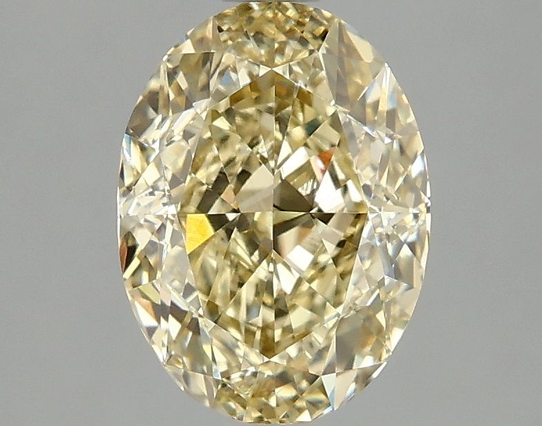 Lab-Grown Oval Diamond - 2.03 Carats, Fancy Intense Yellow Color, VVS2 Clarity - Certified by IGI - Report Number: LG675599555