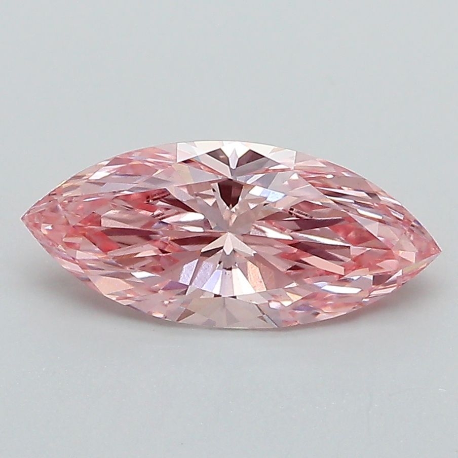 Lab-Grown Marquise Diamond - 1.23 Carats, Fancy Intense Pink Color, VS2 Clarity - Certified by IGI - Report Number: LG620490134