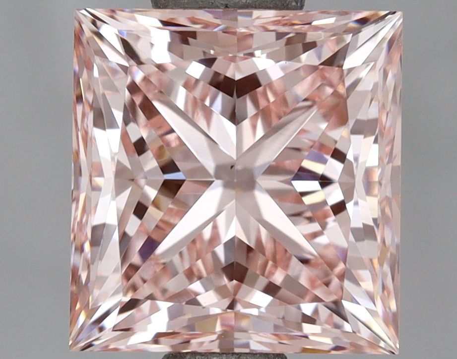 Lab-Grown Princess Diamond - 2.02 Carats, Fancy Intense Pink Color, VS1 Clarity - Certified by IGI - Report Number: LG671439635
