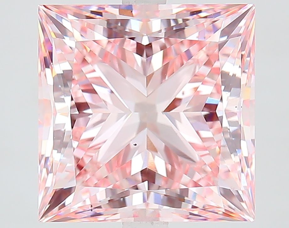 Lab-Grown Princess Diamond - 7.0 Carats, Fancy Intense Pink Color, VS1 Clarity - Certified by IGI - Report Number: LG623465872