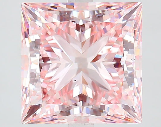 Lab-Grown Princess Diamond - 7.0 Carats, Fancy Intense Pink Color, VS1 Clarity - Certified by IGI - Report Number: LG623465872