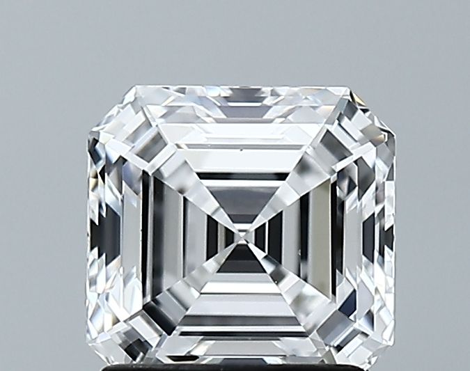 Lab-Grown Asscher Diamond - 1.63 Carats, D Color, VS1 Clarity - Certified by GIA - Report Number: 1236438809
