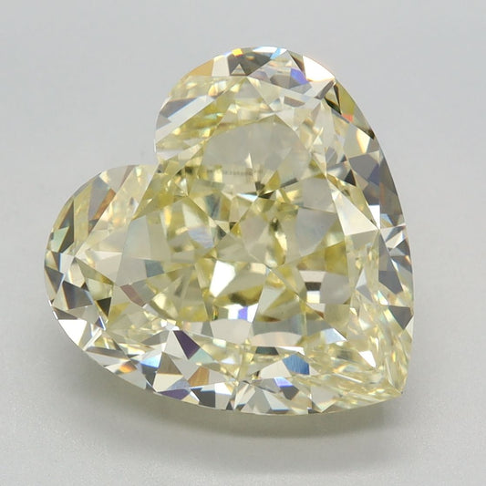 Lab-Grown Heart Diamond - 5.77 Carats, Fancy Yellow Color, VS1 Clarity - Certified by IGI - Report Number: LG639496939