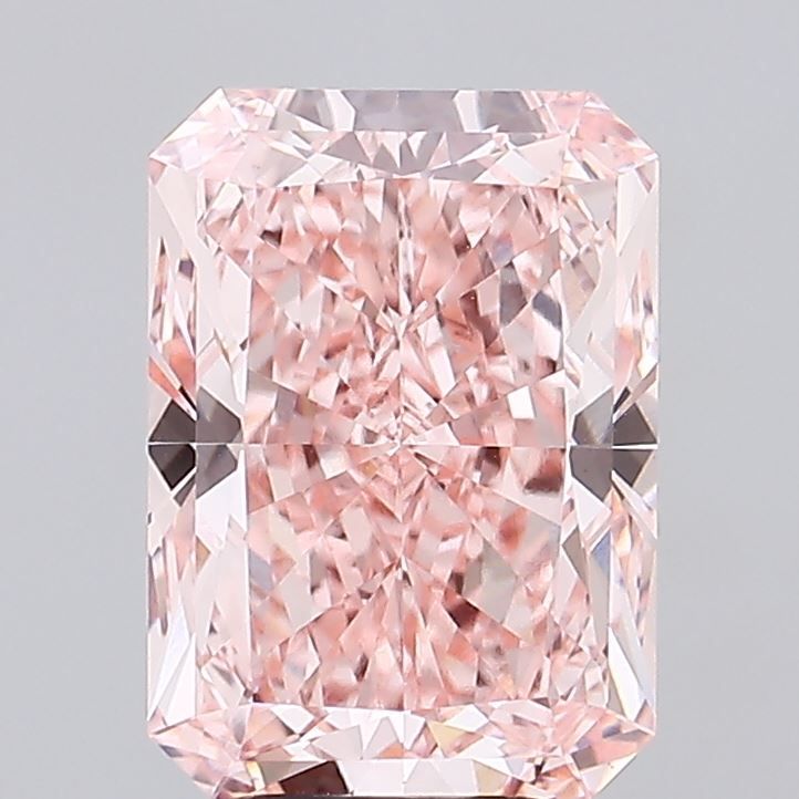 Lab-Grown Radiant Diamond - 4.67 Carats, Fancy Vivid Pink Color, VS1 Clarity - Certified by IGI - Report Number: LG662483126