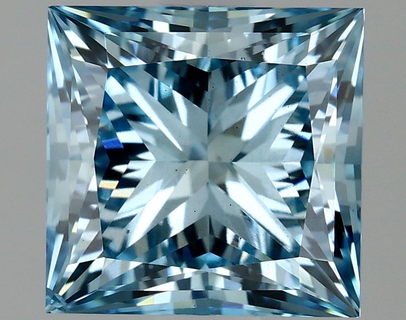 Lab-Grown Princess Diamond - 2.17 Carats, Fancy Vivid Blue Color, VS2 Clarity - Certified by IGI - Report Number: LG634426777