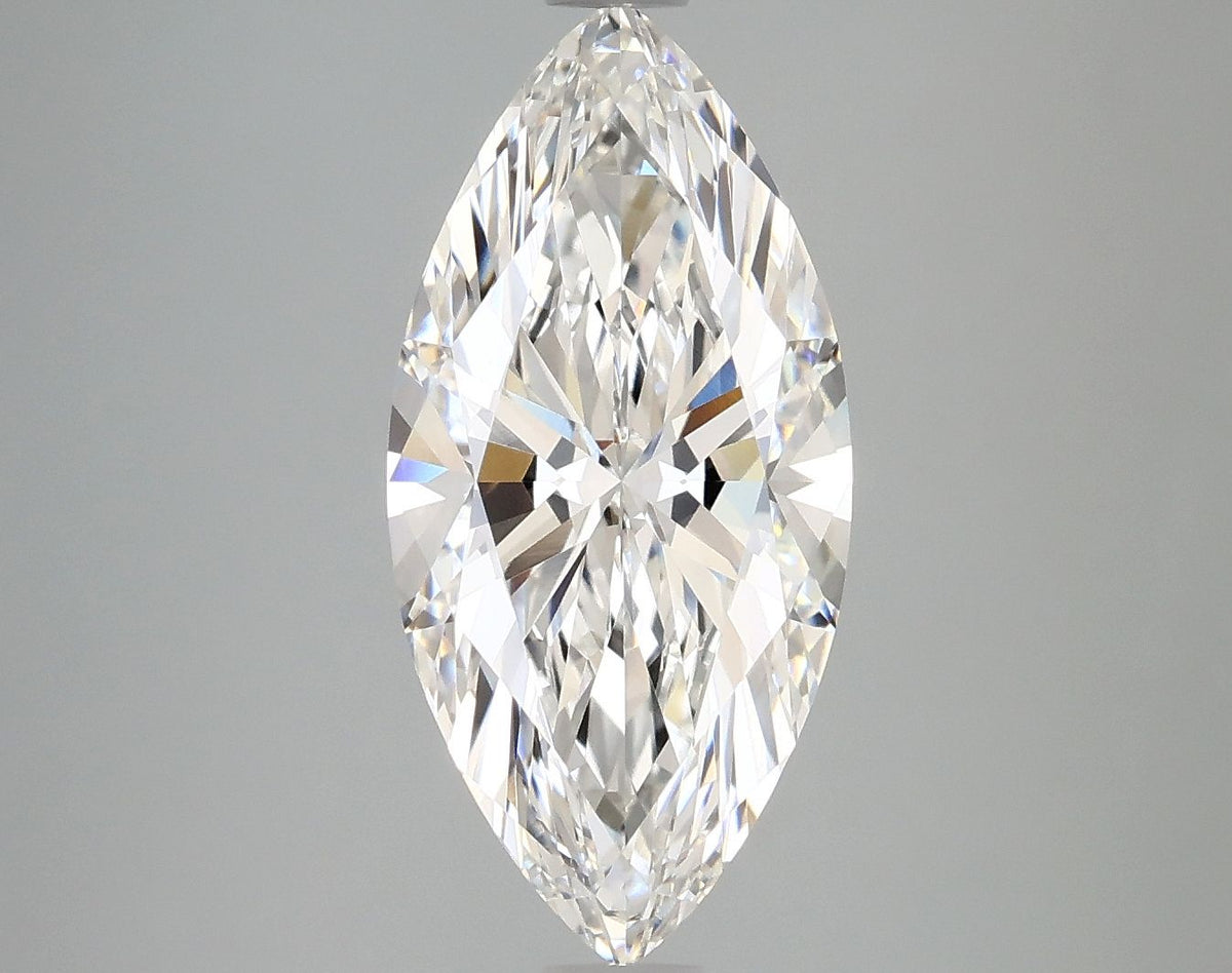Lab-Grown Marquise Diamond - 3.03 Carats, F Color, VVS2 Clarity - Certified by IGI - Report Number: LG666440375