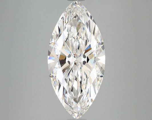 Lab-Grown Marquise Diamond - 3.03 Carats, F Color, VVS2 Clarity - Certified by IGI - Report Number: LG666440375
