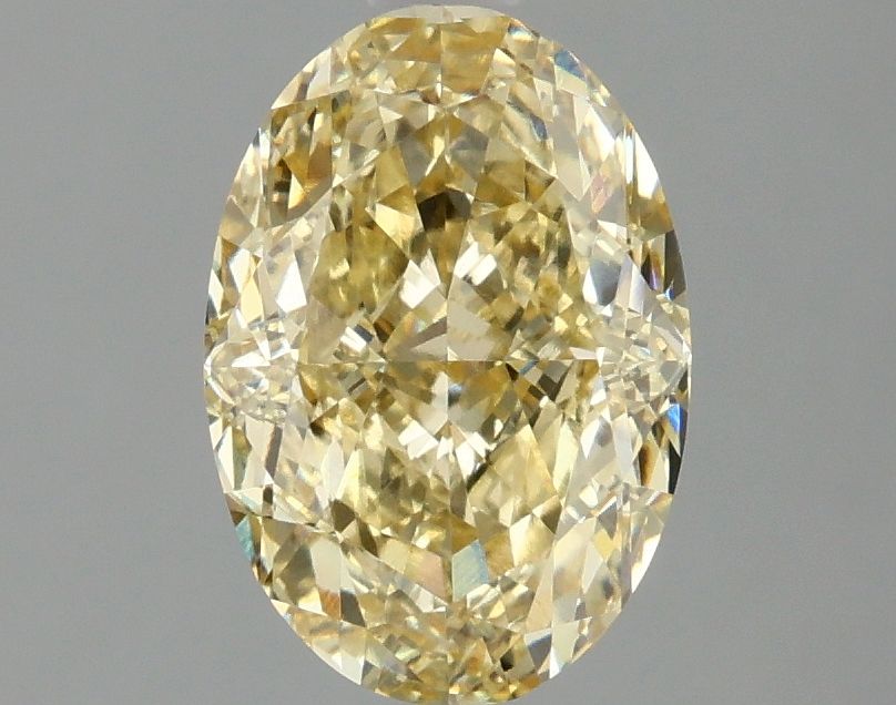Lab-Grown Oval Diamond - 2.02 Carats, Fancy Intense Yellow Color, VVS2 Clarity - Certified by IGI - Report Number: LG677579973
