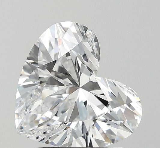 Lab-Grown Heart Diamond - 2.05 Carats, D Color, VVS2 Clarity - Certified by IGI - Report Number: LG687559249